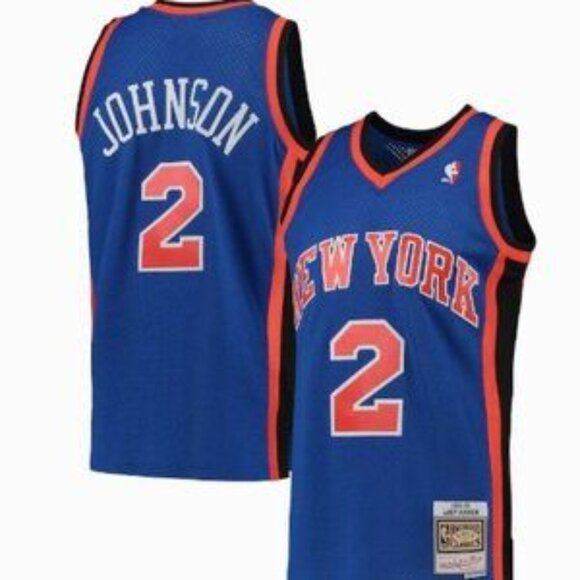 Mens Larry Johnson Blue Stitched Jersey Blue